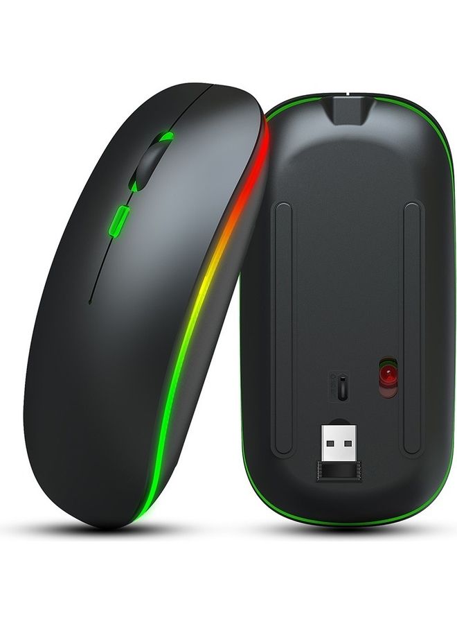 Ultra Thin Wireless Rechargeable Mouse Black - Image 4