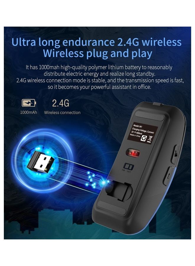 Wireless AI International Voice Mouse Blue/Black - Image 5