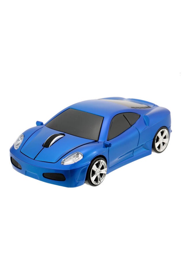 Wireless Racing Car Shaped Optical USB Mouse Blue/Black - Image 1