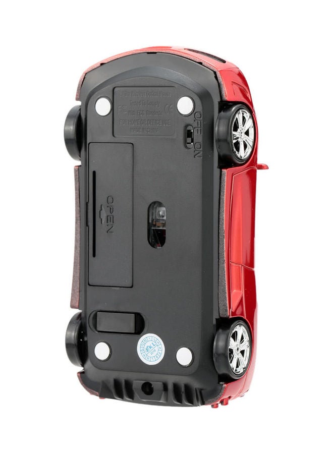 Wireless Racing Car Shaped Optical USB Mouse Red/Black - Image 4