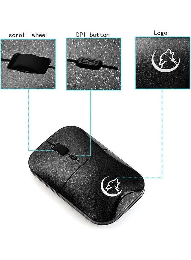 Wireless Ergonomic Design Mouse Black - Image 4