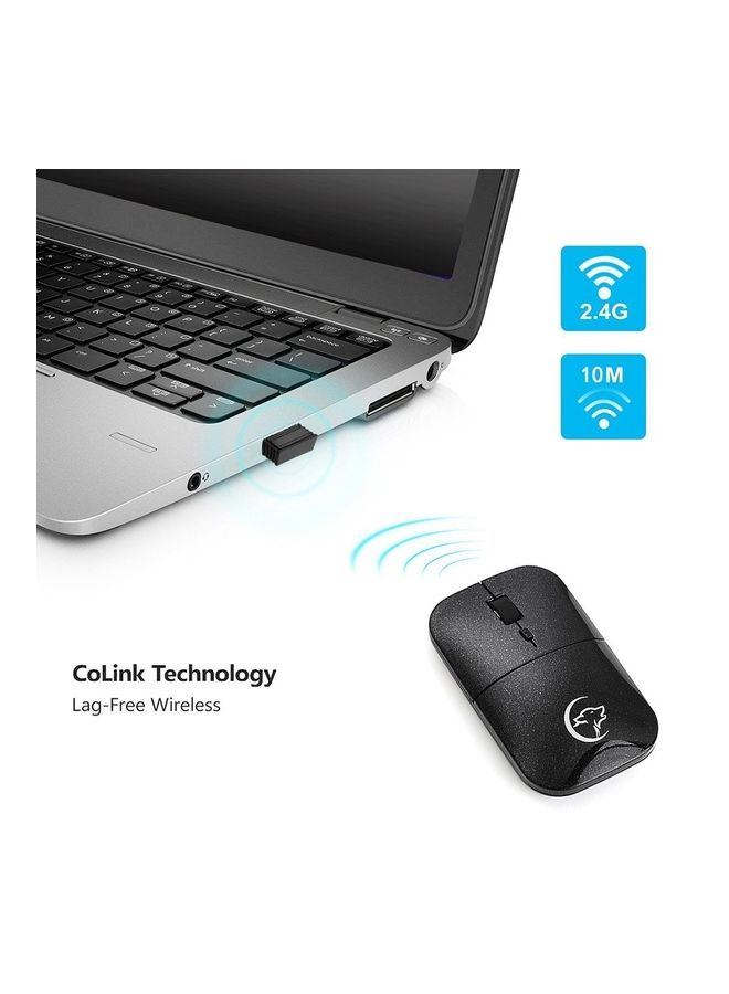 Wireless Ergonomic Design Mouse Black - Image 5