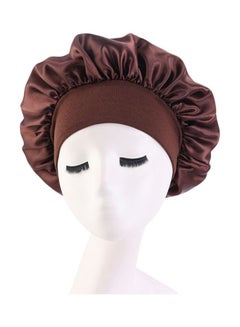 Hair Cover Bonnet Sleep Cap Coffee 16x10x5cm
