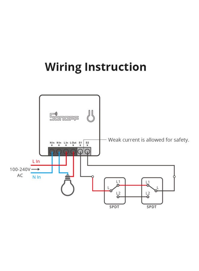 SONOFF 1-Piece Switch White - Image 3