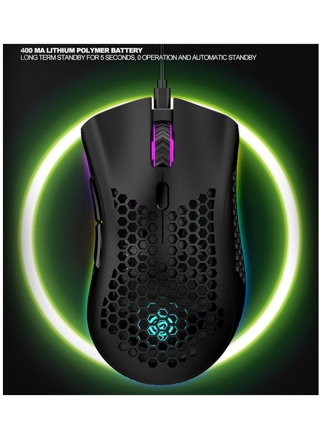 Wireless RGB Illuminated Mouse Black - Image 3