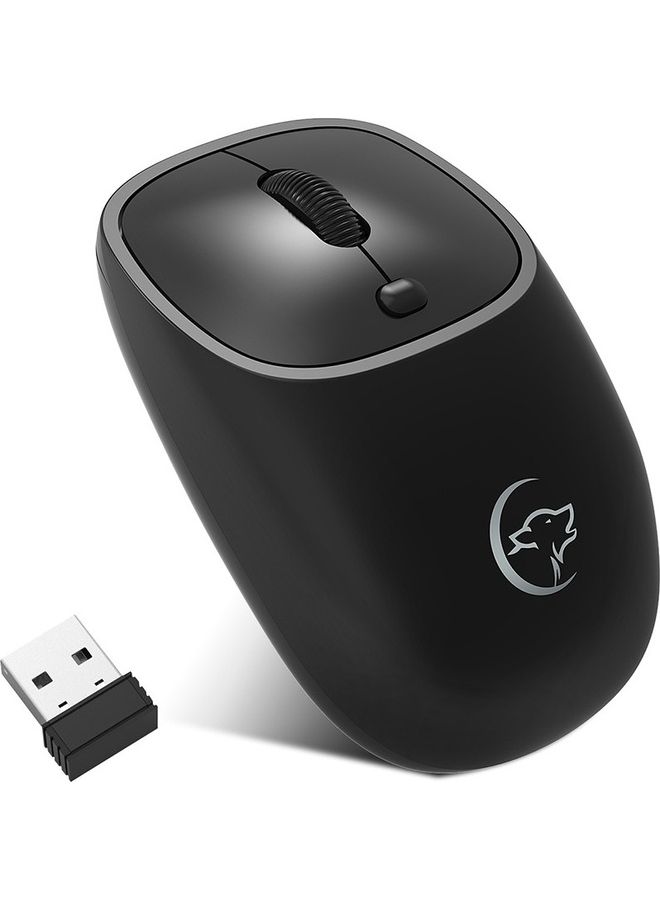 Wireless Rechargeable Optical Mouse Black - Image 2