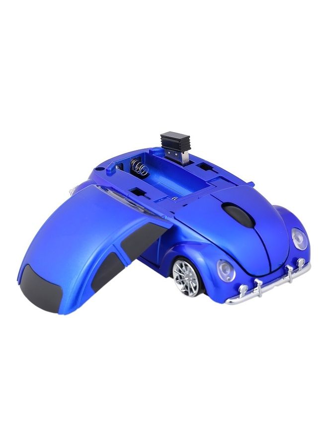 Generic - 2.4G Wireless Car Mouse USB Computer Mice Blue - Image 1