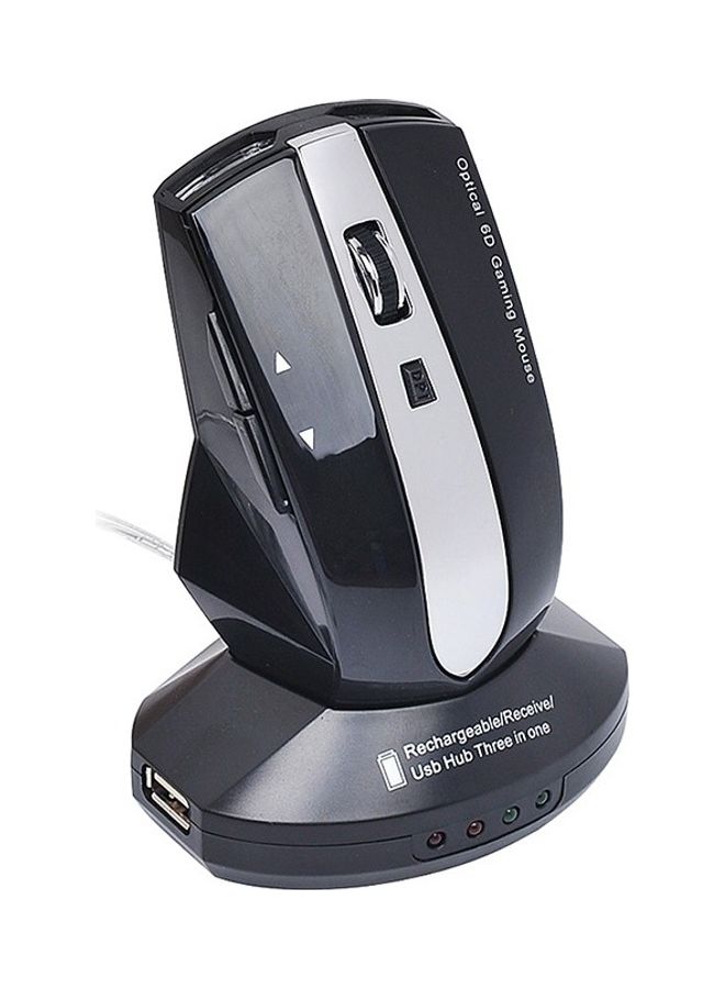 2.4G Wireless Rechargeable Optical Mouse Black - Image 3