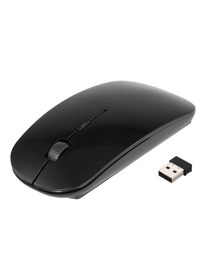 Portable Wireless Optical Mouse Black - Image 2