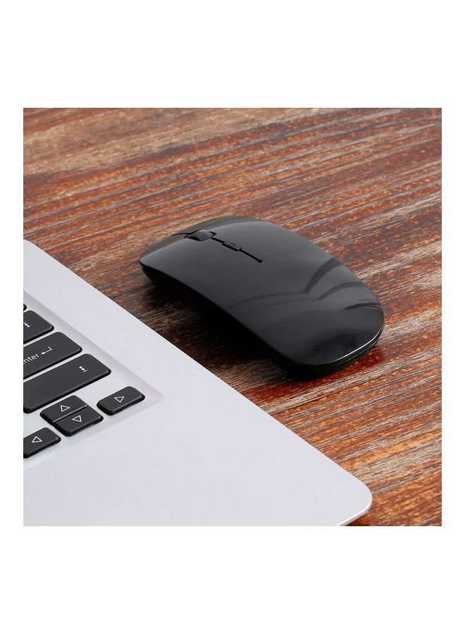 Portable Wireless Optical Mouse Black - Image 3