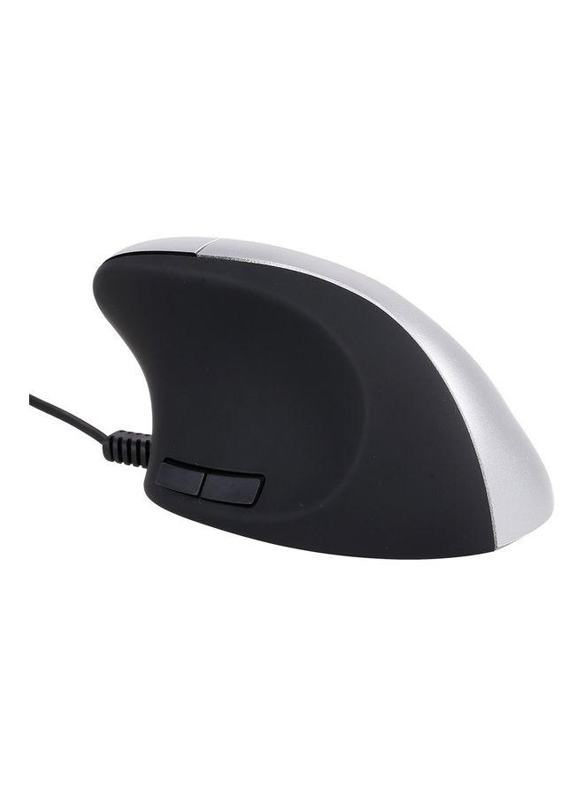 6D Wired Optical Mouse Vertical Mouse Black/Silver - Image 3