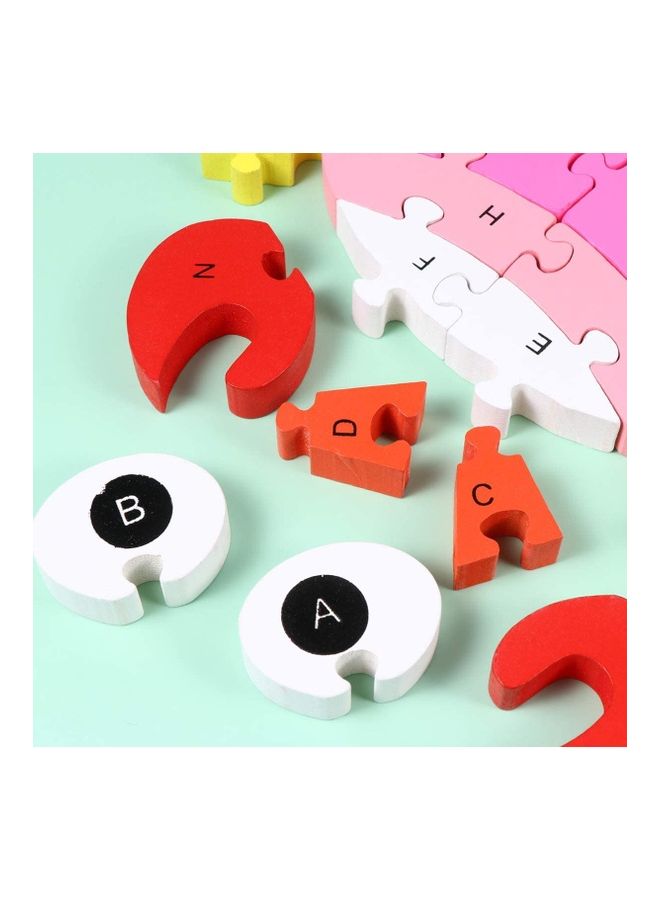 XiuWoo - Crab Shaped Creative Wooden 26 Alphabet Puzzle Set - Image 1