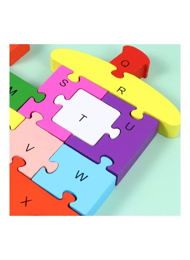 XiuWoo - Train Shaped Creative Wooden 26 Alphabet Puzzle Set - Image 1