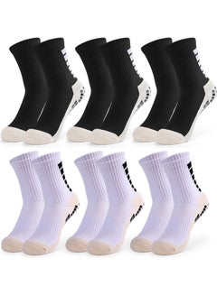 6 Pair Men's Anti Slip Football Socks 22.00 x 9.00 x 20.00cm 22.00 x 9.00 x 20.00cm