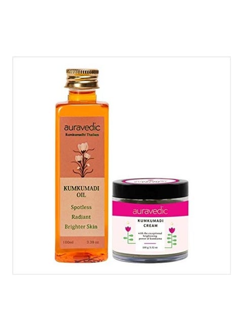 Kumkumadi Fresh Glow Oil And Cream Multicolour 130grams