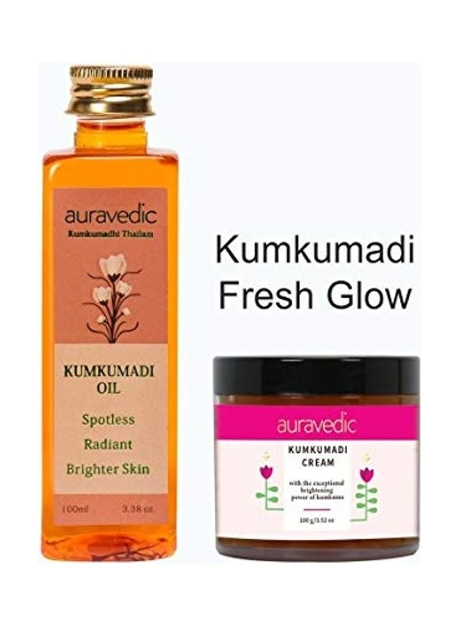Auravedic - Kumkumadi Fresh Glow Oil And Cream Multicolour 130grams - Image 1