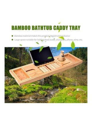 Bamboo Bathtub Caddy Tray Brown 71.5x23.0x4.5cm - v1626928728/N49346937A_1