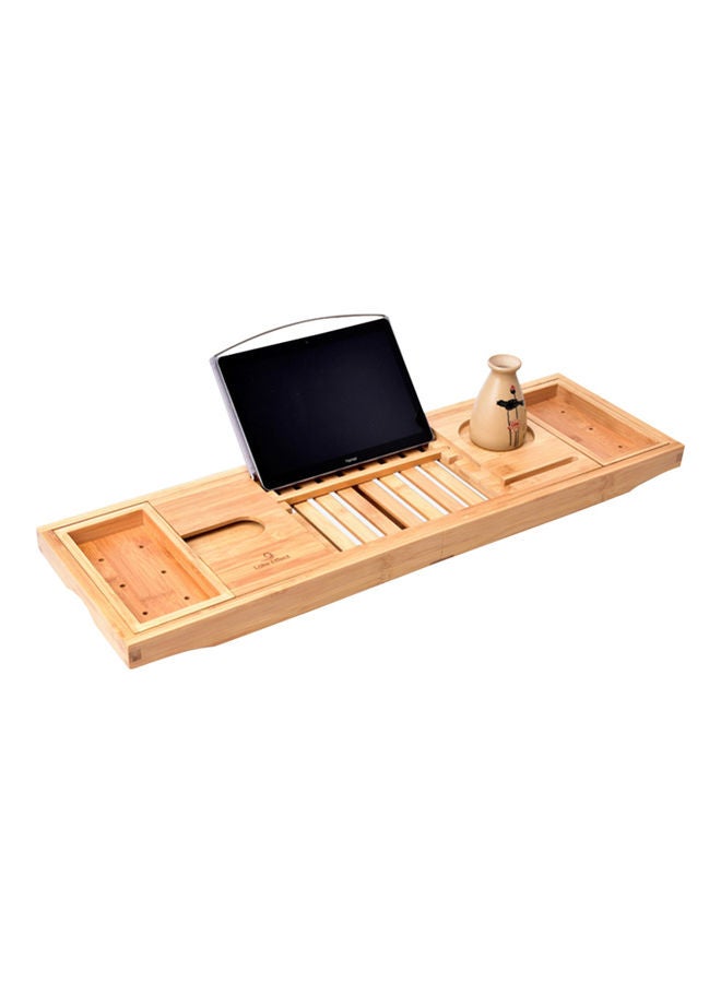 Bamboo Bathtub Caddy Tray Brown 71.5x23.0x4.5cm