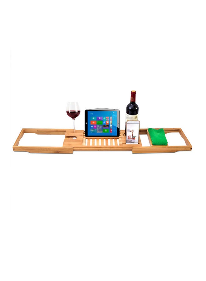Bamboo Bathtub Caddy Tray Brown 71.5x23.0x4.5cm
