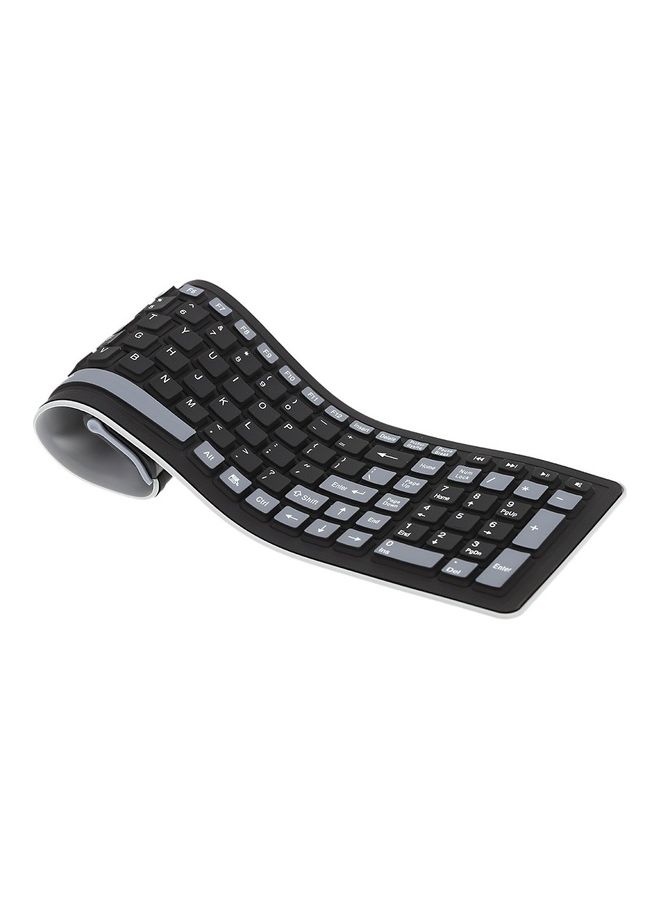 Water Resistant Washable Wireless Keyboard Black - Image 1