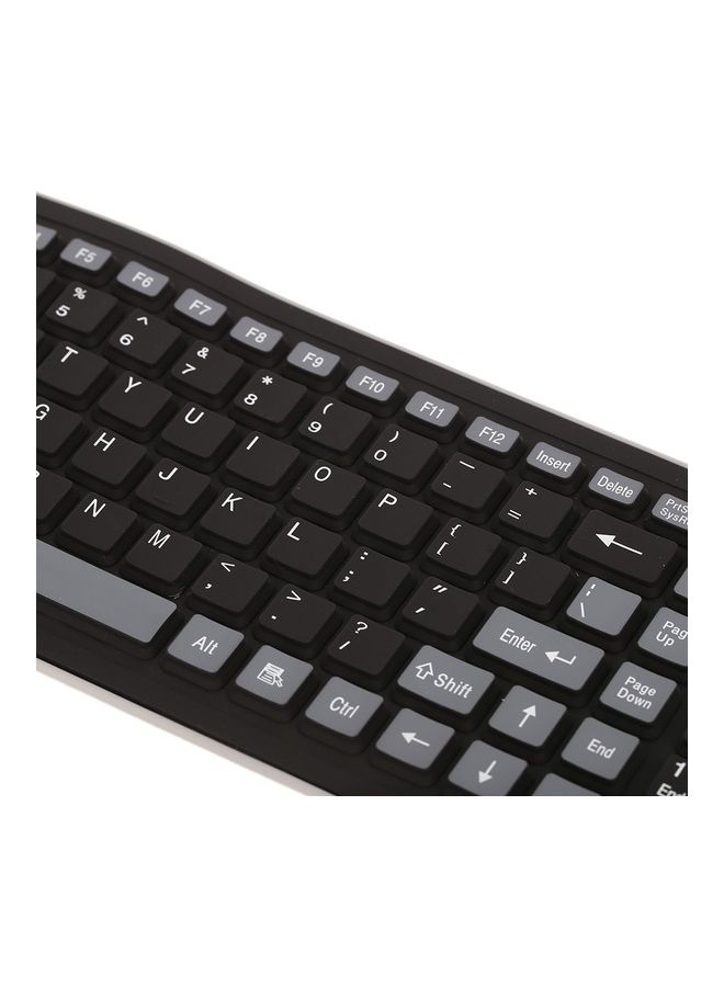 Water Resistant Washable Wireless Keyboard Black - Image 5
