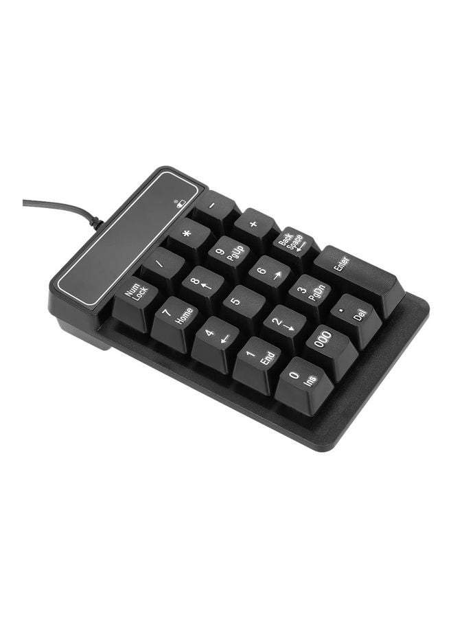 لوحة مفاتيح رقمية سلكية بمنفذ USB لون أسود - Image 3