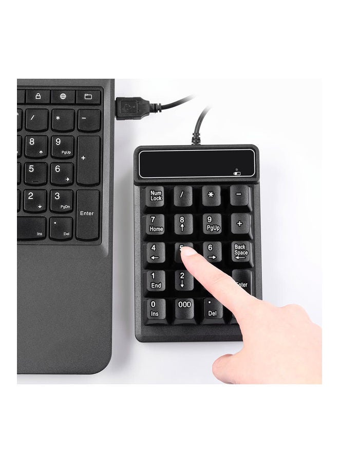 لوحة مفاتيح رقمية سلكية بمنفذ USB لون أسود - Image 4