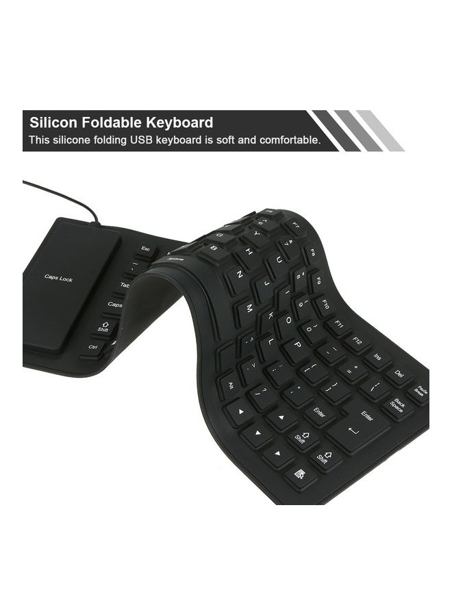 85 Keys USB Flexible Keyboard Black - Image 1