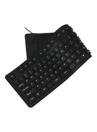 108 Key USB Silicone Flexible Keyboard Black - v1626929919/N49348737A_6