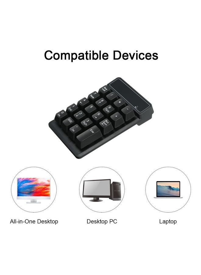 19 Keys 2.4G Wireless Low Noise Mini Numeric Keypad Black - v1626929920/N49348741A_6