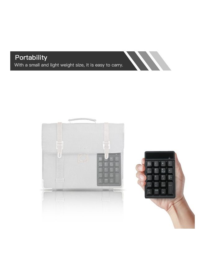 Generic 19 Keys 2.4G Wireless Low Noise Mini Numeric Keypad Black  - Image 5