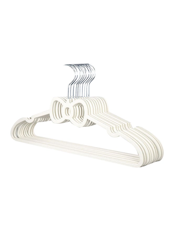 20-Piece Non-Slip Plastic Hanger White