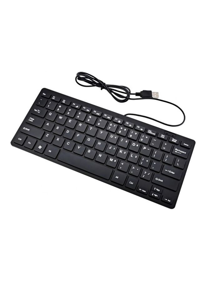 لوحة مفاتيح صغيرة بمنفذ USB مع زر لون أسود - Image 3