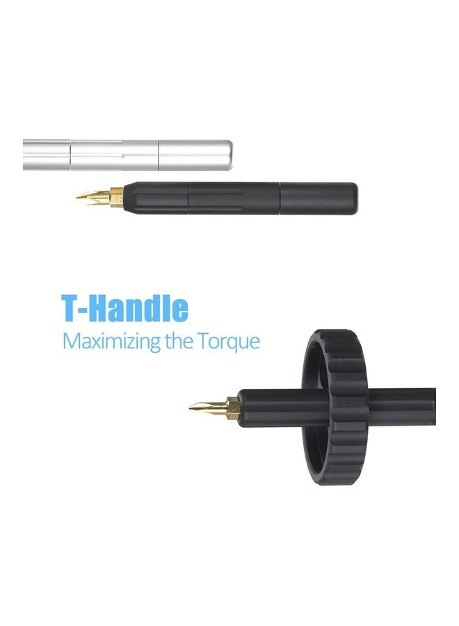 Multi-function Screwdriver Mini Smart  Precision Screwdriver Repair Tool Spinner Drive Black/Silver  - Image 2