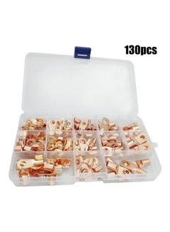 Generic 130-Piece  Copper Cable  Heavy Duty Wire Lugs Terminal Connectors Assortment Kit Multicolour  - Image 1