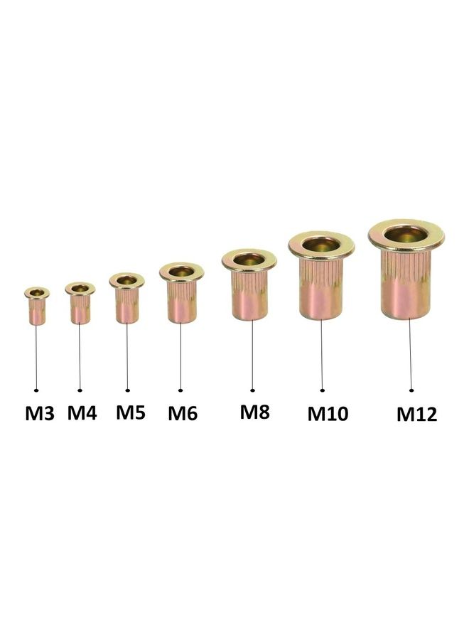 Generic 165-Piece Mixed Zinc Plated Carbon Steel Rivet Nut Kit Multicolour  - Image 4