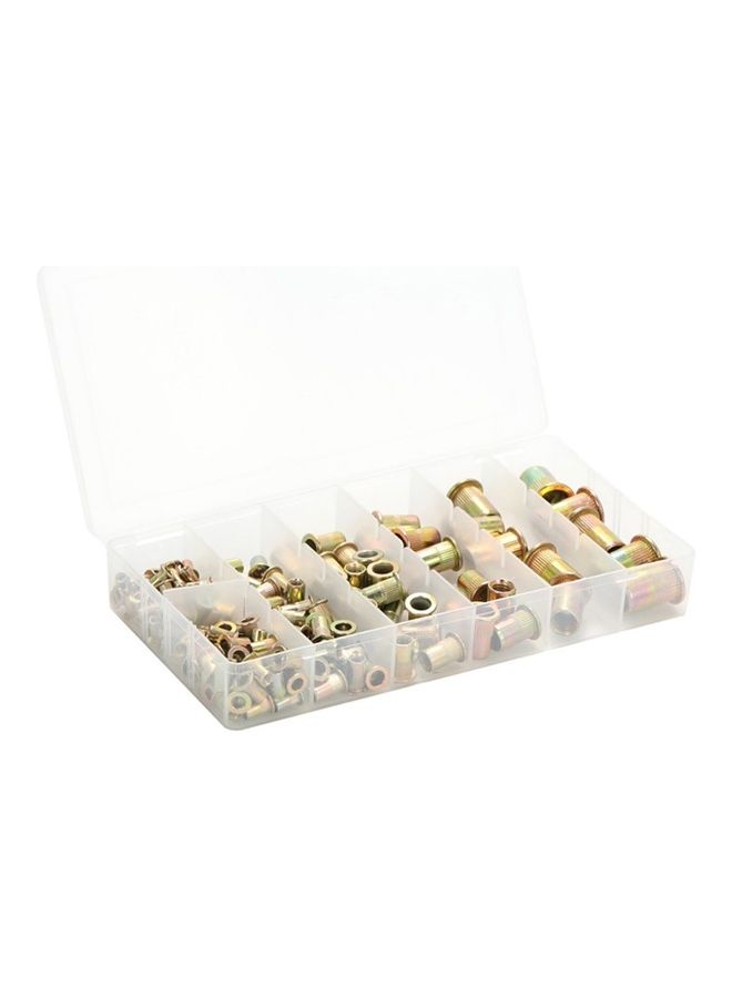 Generic 165-Piece Mixed Zinc Plated Carbon Steel Rivet Nut Kit Multicolour  - Image 5