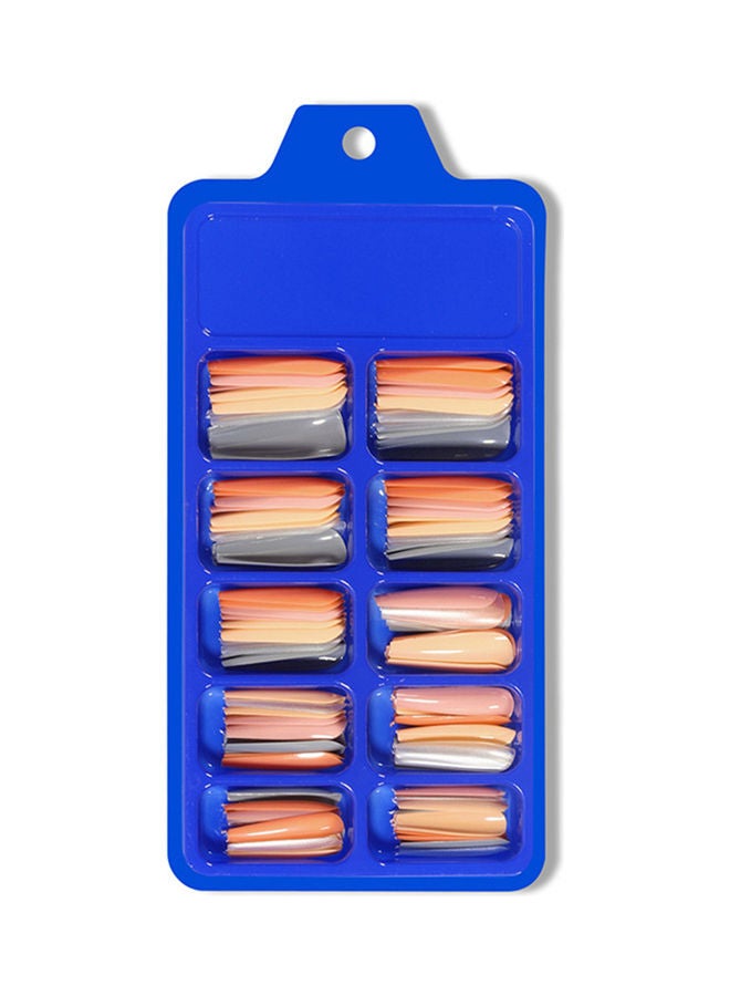 أطراف أظافر اصطناعيّة من الأكريليك من 100 قطعة متعدد الألوان - Image 1