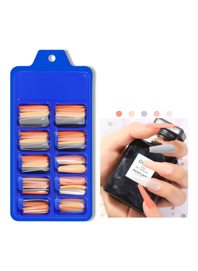 أطراف أظافر اصطناعيّة من الأكريليك من 100 قطعة متعدد الألوان - Image 2