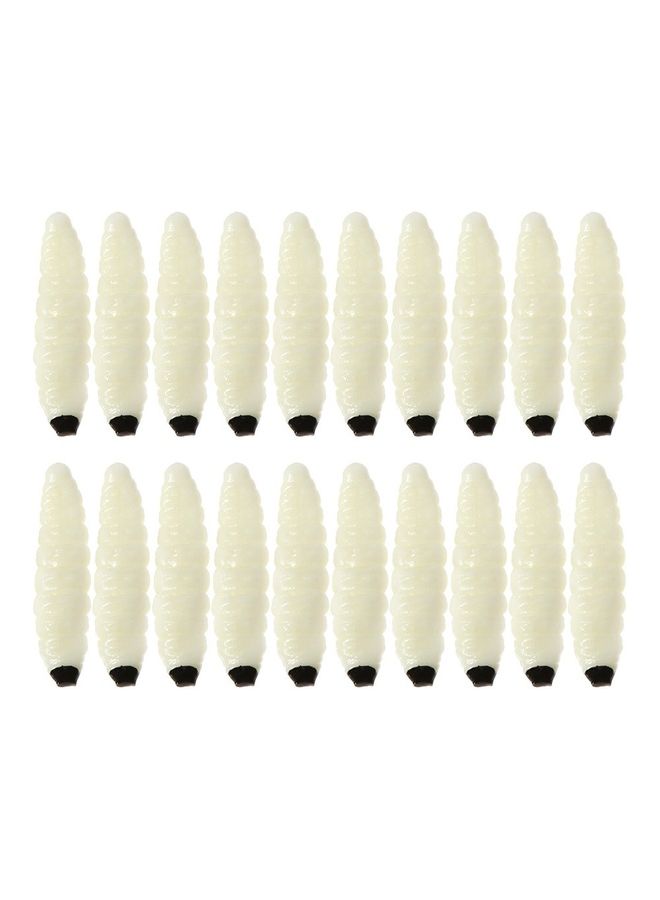 Generic 20-Piece Fishing Lure Maggot Grub Soft  Worms Baits - Image 1