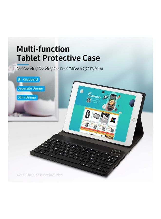 Wireless Bluetooth 3.0 Keyboard Tablet Case Black - Image 5