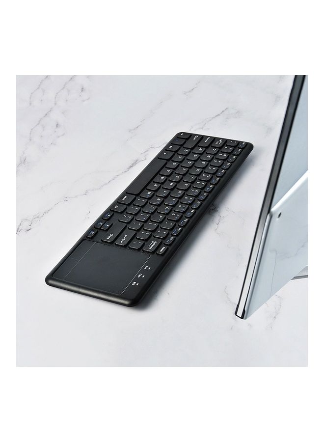 Wireless Keyboard With Multifunctional Touchpad Black - Image 4