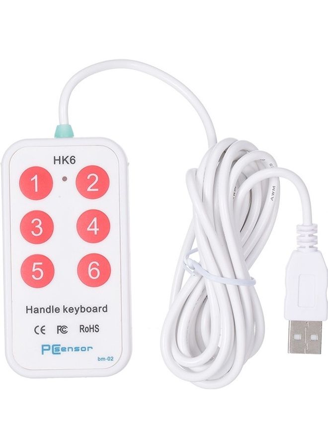 USB Handle Keyboard White - Image 1