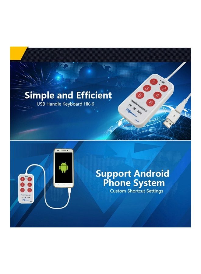 USB Handle Keyboard White - Image 2