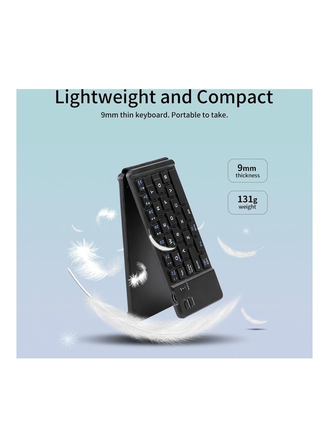 Bluetooth Folding Keyboard Black - Image 2