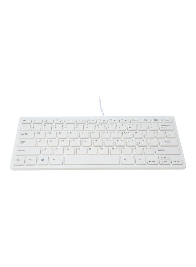 USB Mini Keyboard With Button White - Image 1