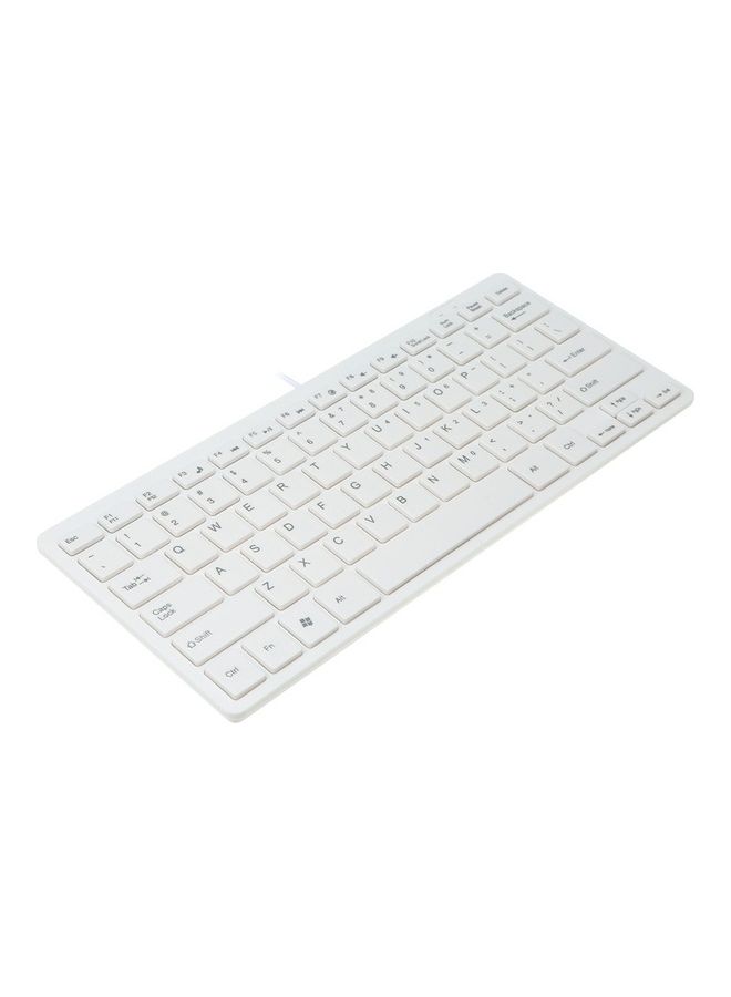 USB Mini Keyboard With Button White - Image 4