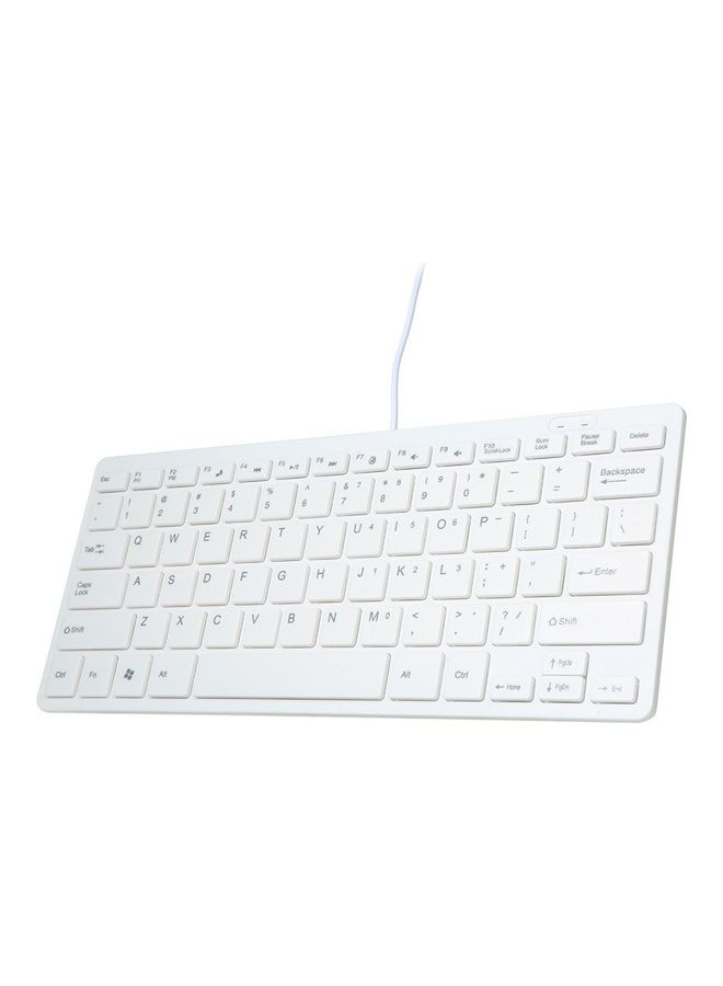 USB Mini Keyboard With Button White - Image 5