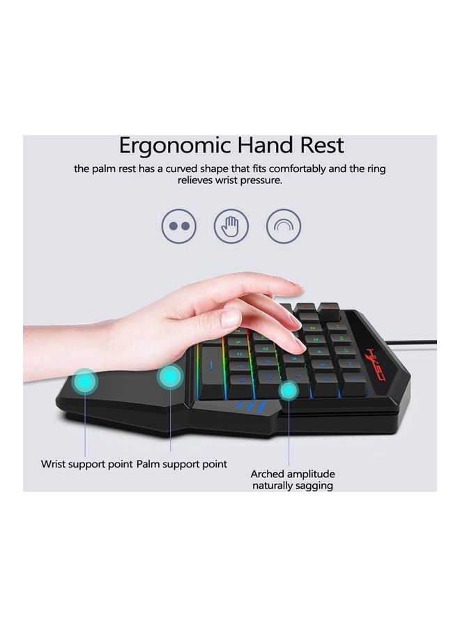 35 Buttons Gaming Keyboard Mechanical Keyboard And Mouse Kit