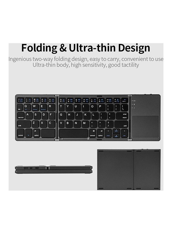 Folding Wireless Bluetooth Keyboard Grey - Image 4